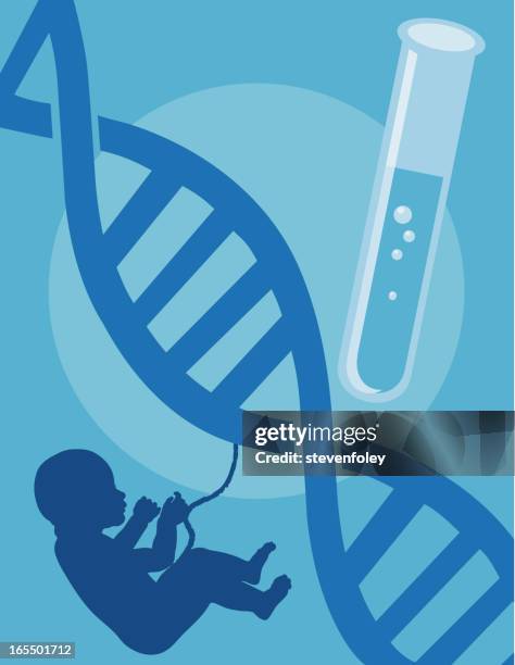 stockillustraties, clipart, cartoons en iconen met test tube baby - artificial insemination