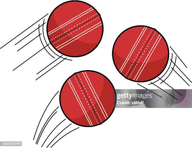 cricket ball swoosh - cricket ball stock illustrations