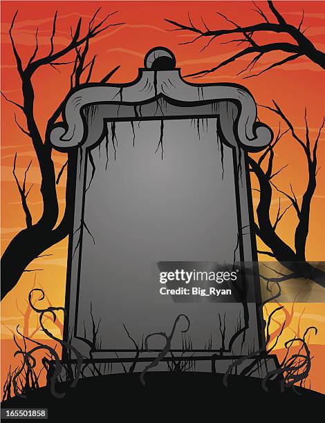 stockillustraties, clipart, cartoons en iconen met grave stone - grafsteen