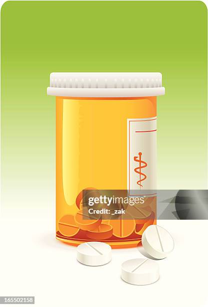 pills - acetaminophen stock illustrations
