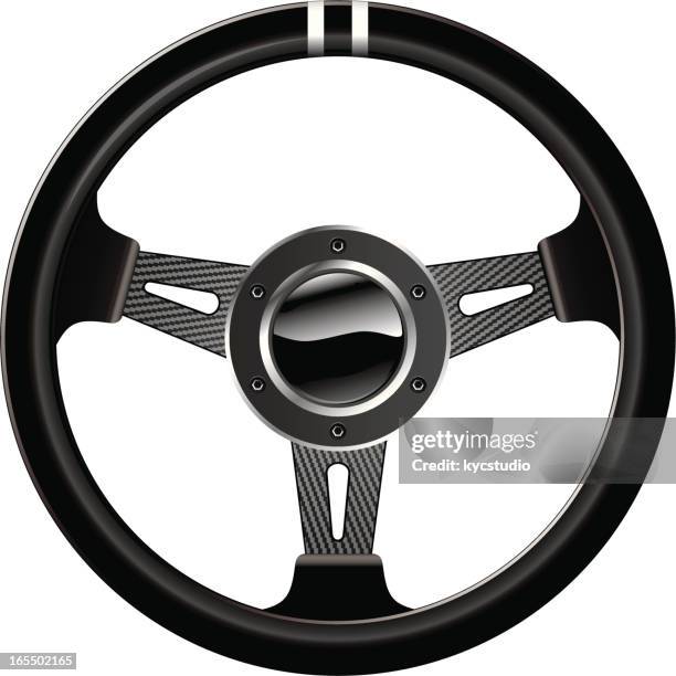 sport steering wheel - steering wheel stock illustrations