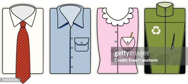 stockillustraties, clipart, cartoons en iconen met occupational representations - overhemd