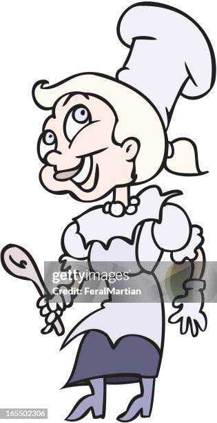 fifties cook - host stock illustrations