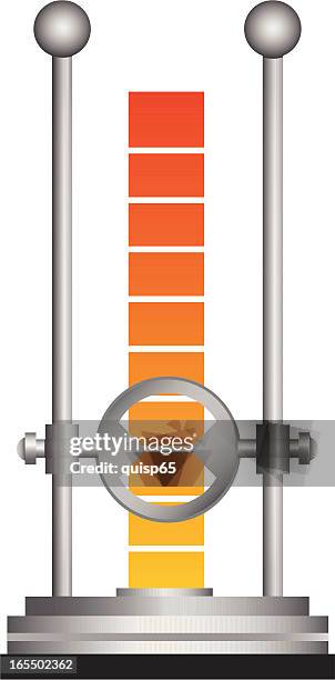 goal/fundraising indicator - fundraiser thermometer stock illustrations