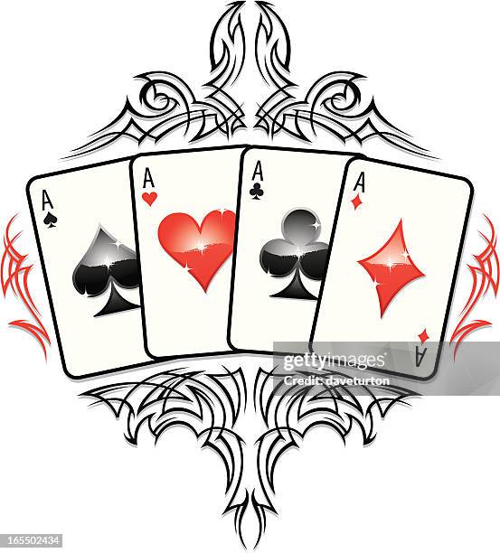 aces out! - ace of clubs stock illustrations