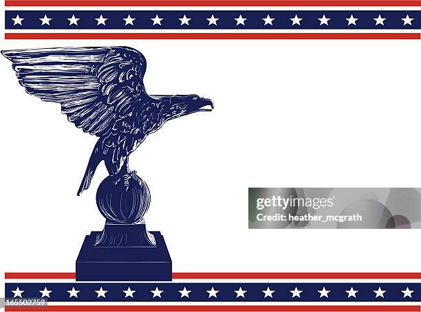 eagle frame - american revolutionary war stock illustrations