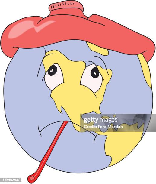 global warming - ice pack stock illustrations