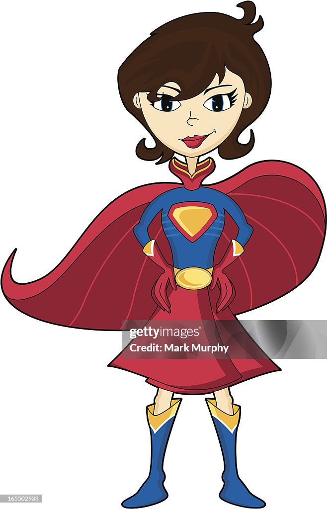 Cute Supergirl Character High-Res Vector Graphic - Getty Images
