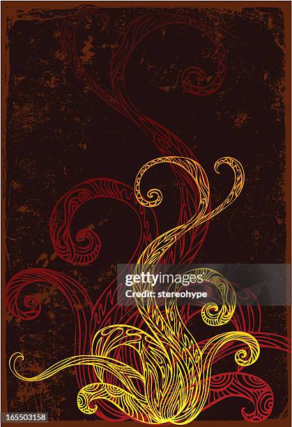 ilustraciones, imágenes clip art, dibujos animados e iconos de stock de autóctonas flor de - pluma tinta