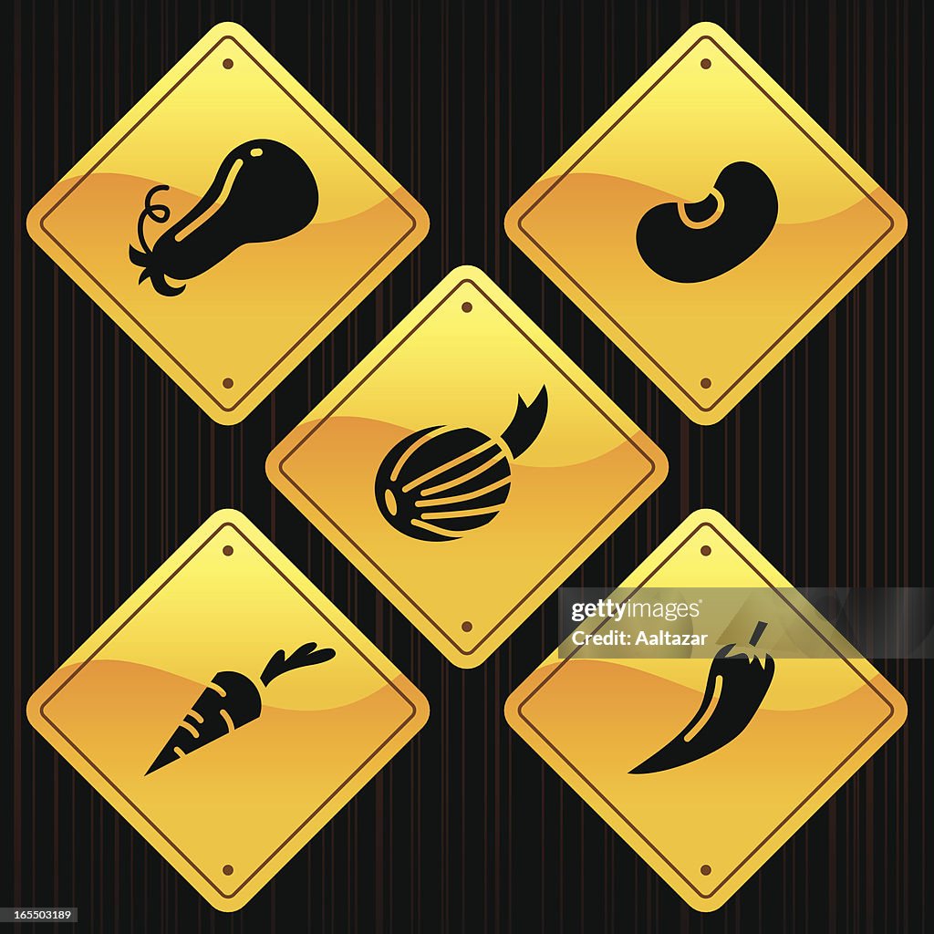 Yellow Signs - Vegetables