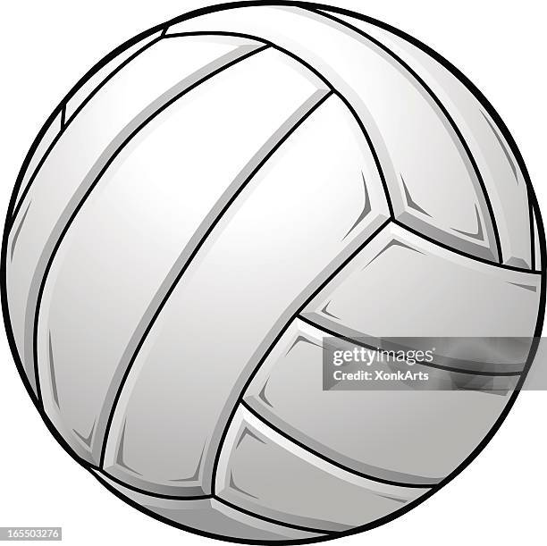 stockillustraties, clipart, cartoons en iconen met a graphic of a white volleyball - volleybal teamsport