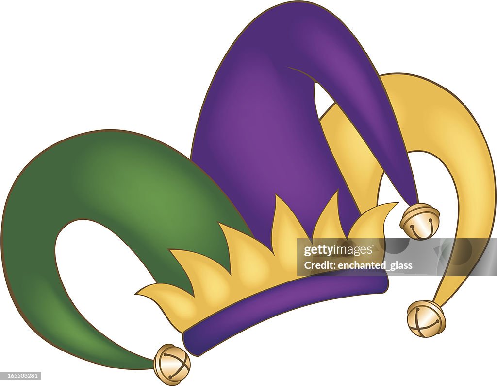 Mardi Gras Court Jesters Hat w/ Background