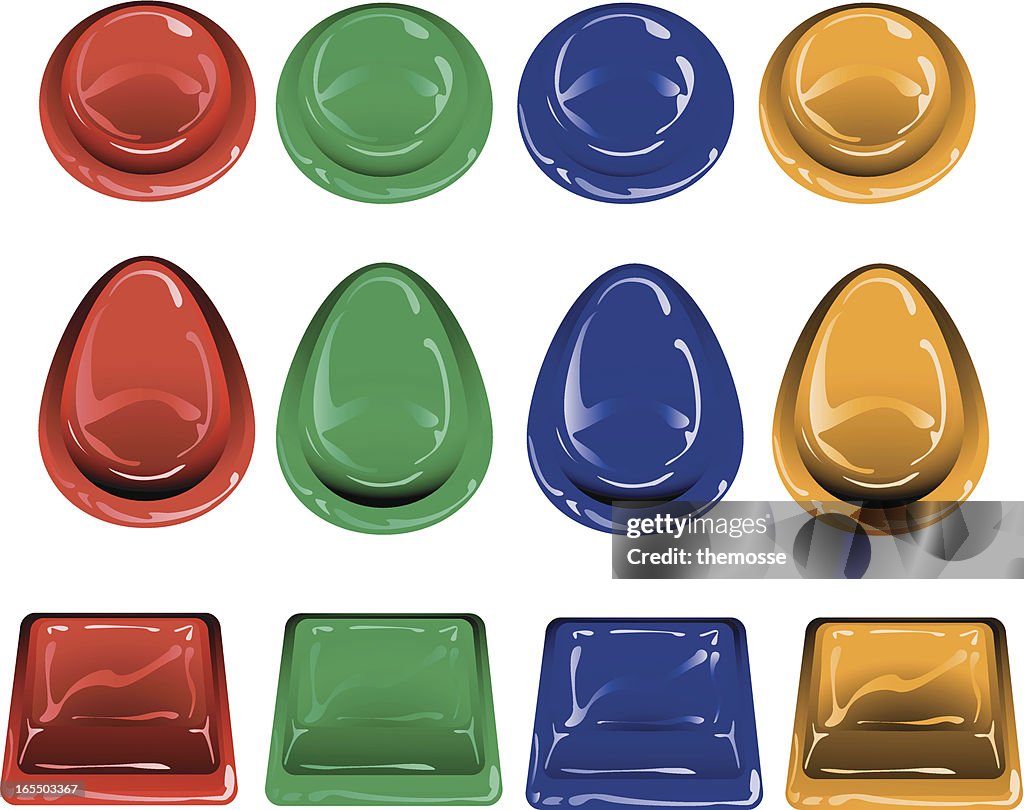Retro Arcade Buttons (vector)