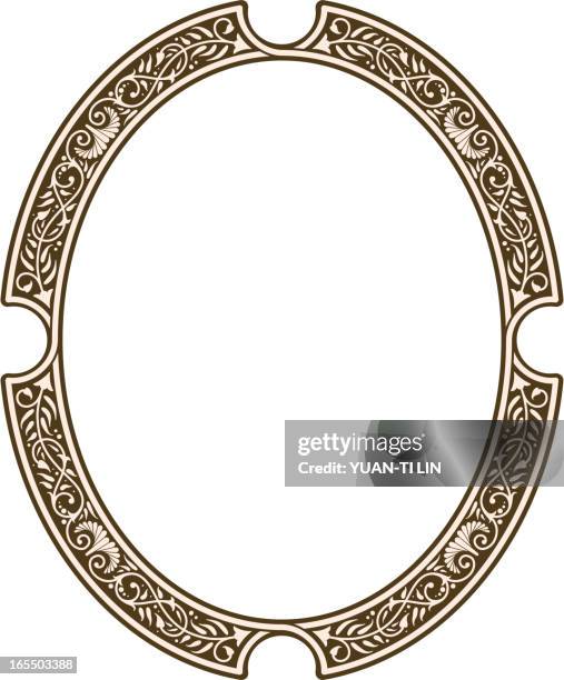 stockillustraties, clipart, cartoons en iconen met gothic oval frame - gothic style