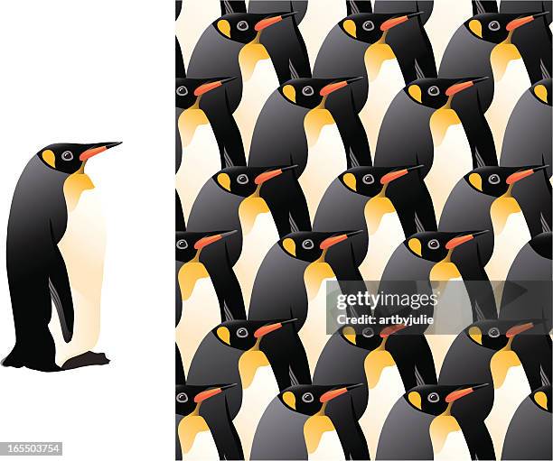 penguin repeat pattern - penguin stock illustrations