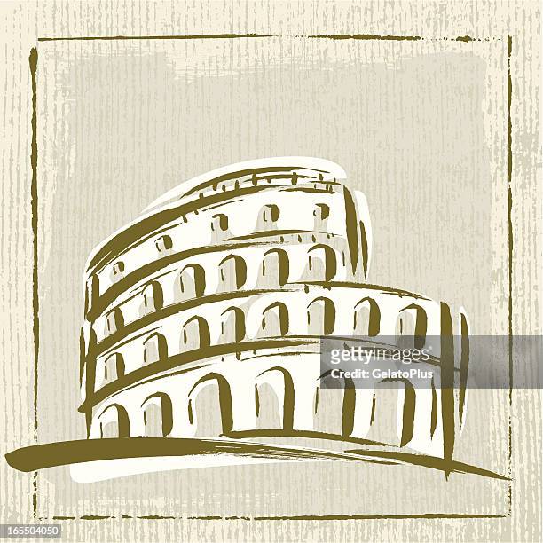 ilustraciones, imágenes clip art, dibujos animados e iconos de stock de italia landmark - coliseum rome