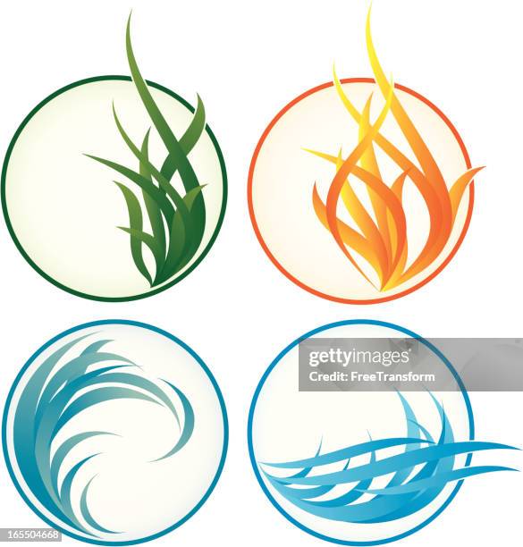 four elements - the four elements stock illustrations