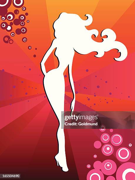 disco dancer - portrait light background stock illustrations
