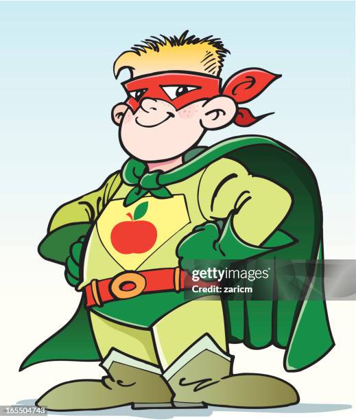 superhero - kid superhero vector stock illustrations