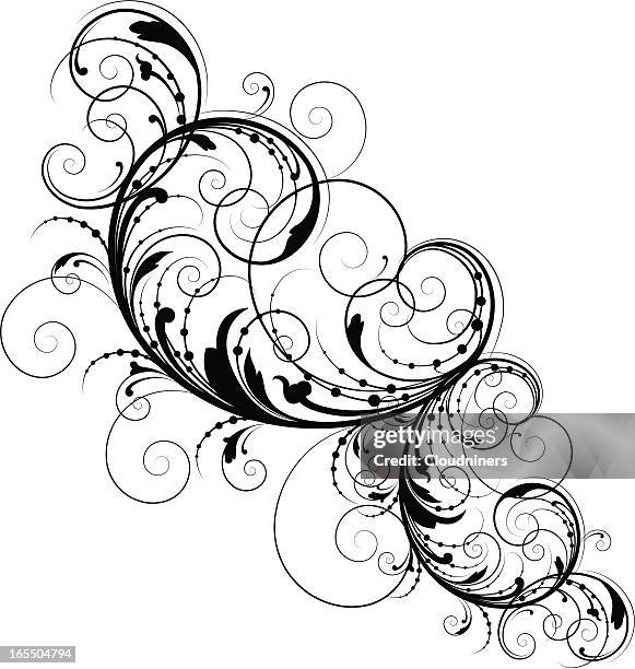 open victorian scrolls - victorian pattern stock illustrations