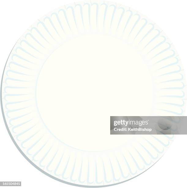 paper plate - paper plate stock illustrations