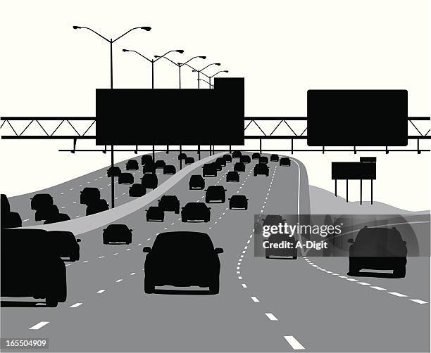 Hwy Sign Silhouette Highway Exit Sign Vector Photos and Premium High Res Pictures - Getty ...