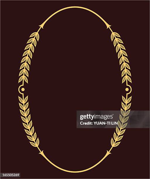 ilustraciones, imágenes clip art, dibujos animados e iconos de stock de bastidor decoración oval - elipse