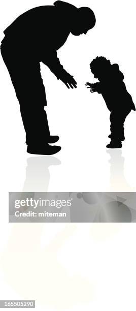 precious first steps - child dedication stock illustrations