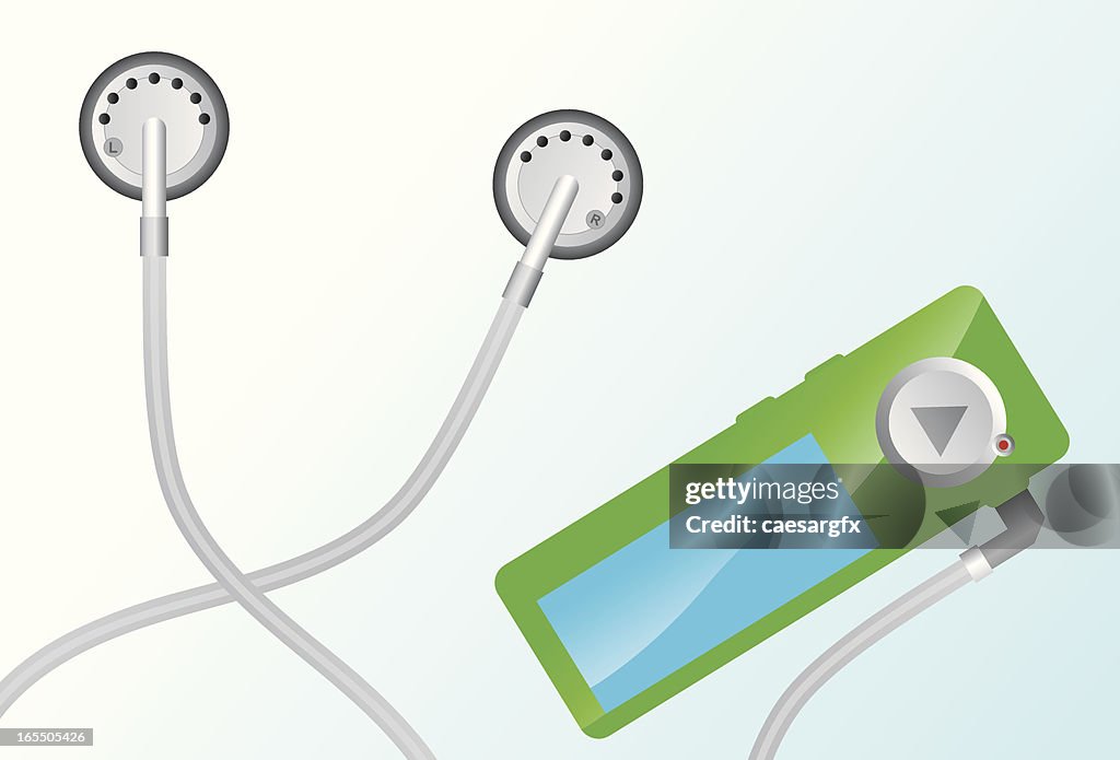 Earbuds and mp3 player