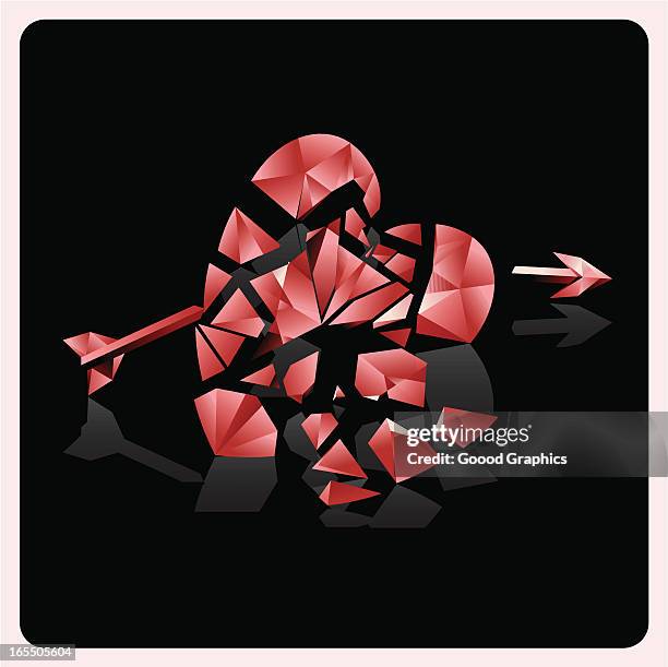 broken hearted - falling debris stock illustrations