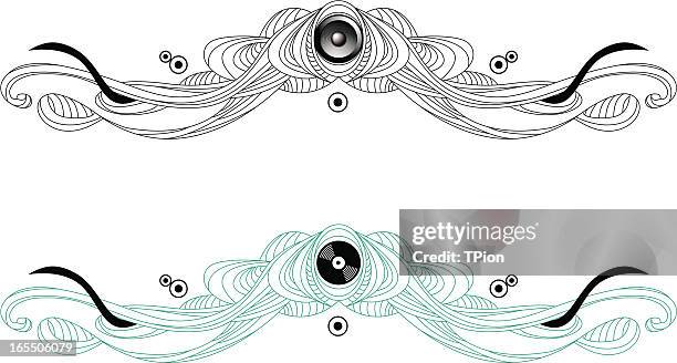 stockillustraties, clipart, cartoons en iconen met pysche ornament - pediment