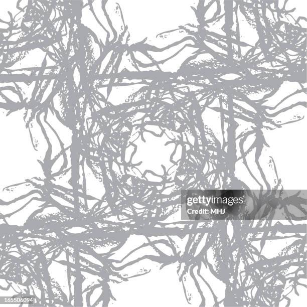 barbed charcoal seamless pattern - graphite background stock illustrations