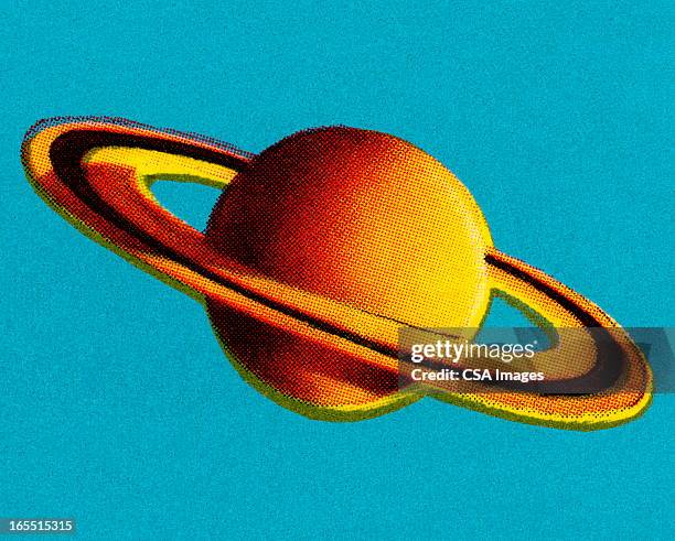 planet with rings - saturn stock illustrations