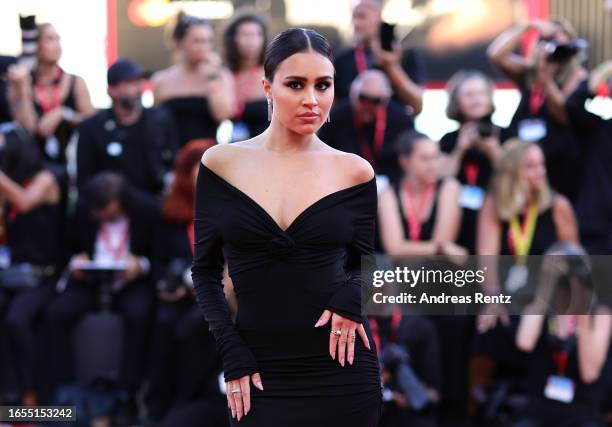 Clotilde Esposito attends a red carpet for the movie "Maestro" at the 80th Venice International Film Festival on September 02, 2023 in Venice, Italy.