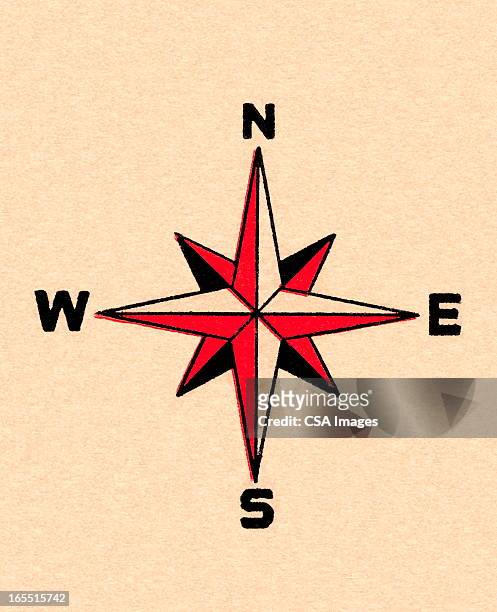 stockillustraties, clipart, cartoons en iconen met compass - navigational compass
