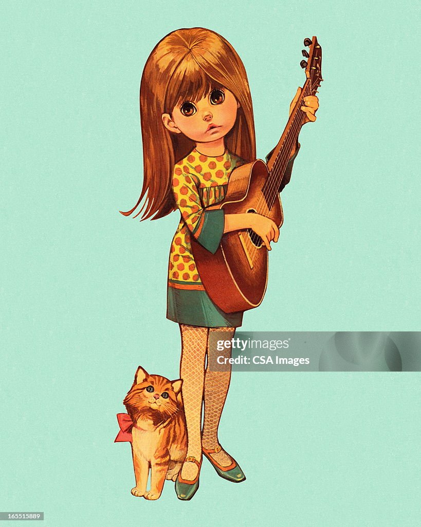A menina a Tocar Guitarra
