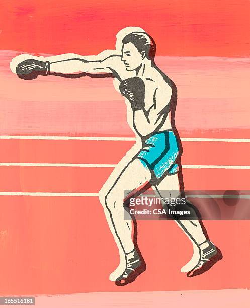boxer - fighting ring stock illustrations