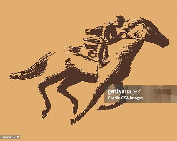 ilustrações, clipart, desenhos animados e ícones de horseracer - pista de corrida