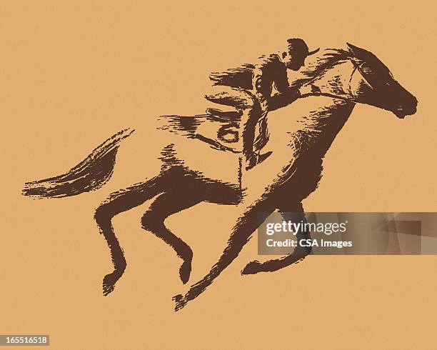 horseracer - horse illustration stock illustrations