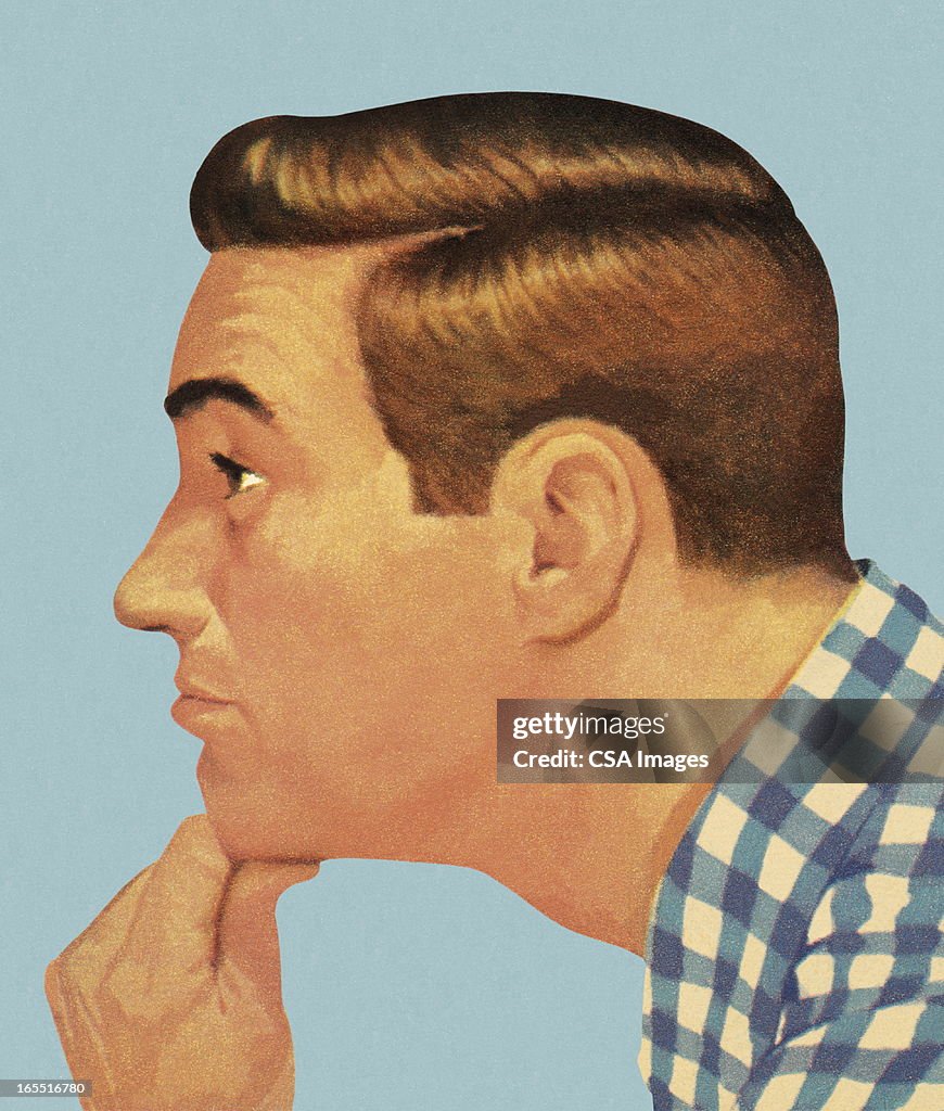 Man Thinking Visual Man Thinking High-Res Vector Graphic - Getty Images