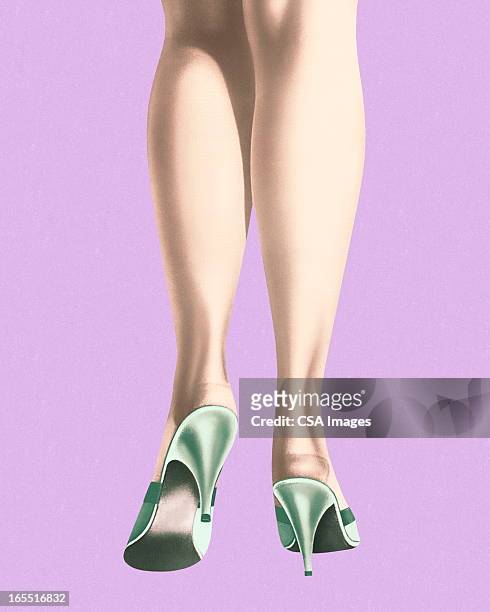 バックの女性の足 - パンティストッキング点のイラスト素材／クリップアート素材／マンガ素材／アイコン素材