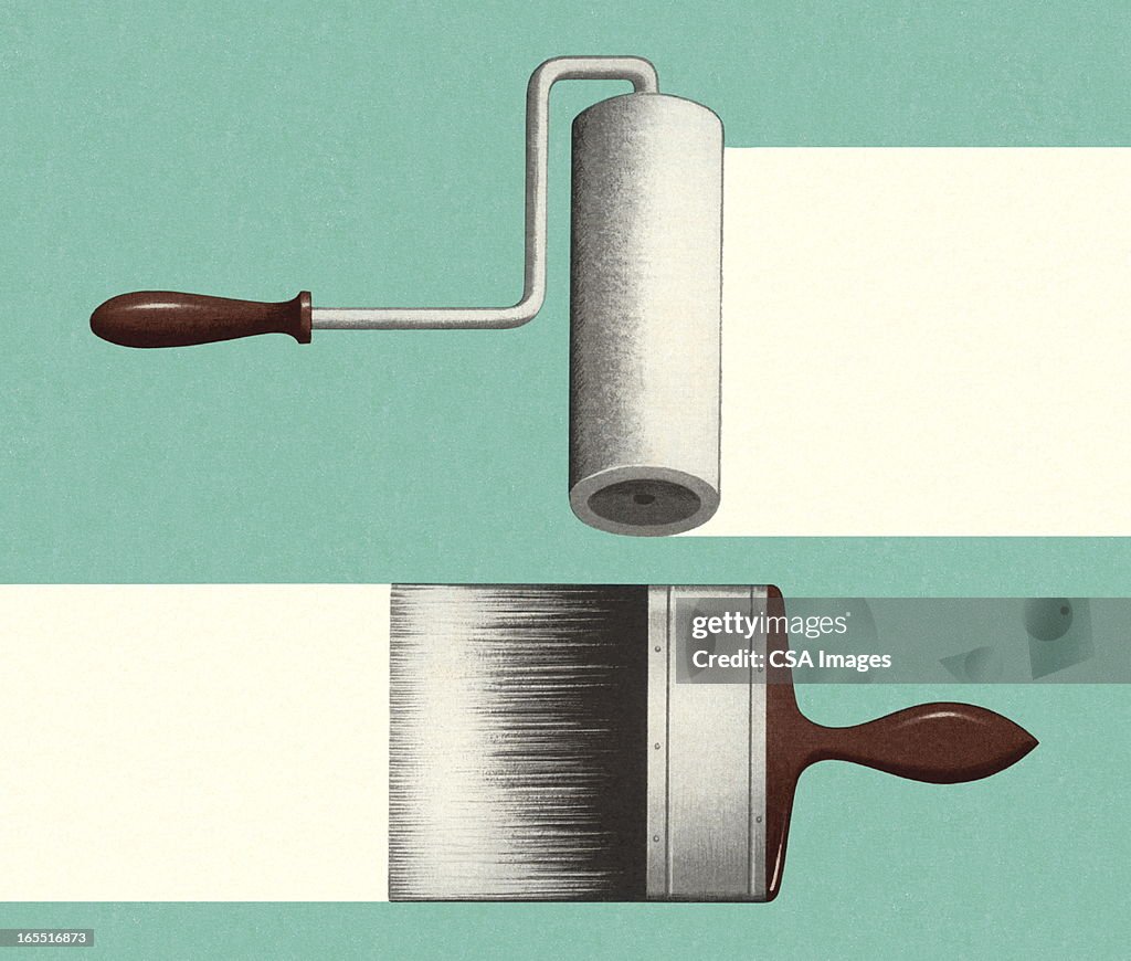 Paintbrush and Roller