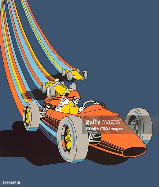 ilustraciones, imágenes clip art, dibujos animados e iconos de stock de carrera de coches - gran premio de carreras de motor
