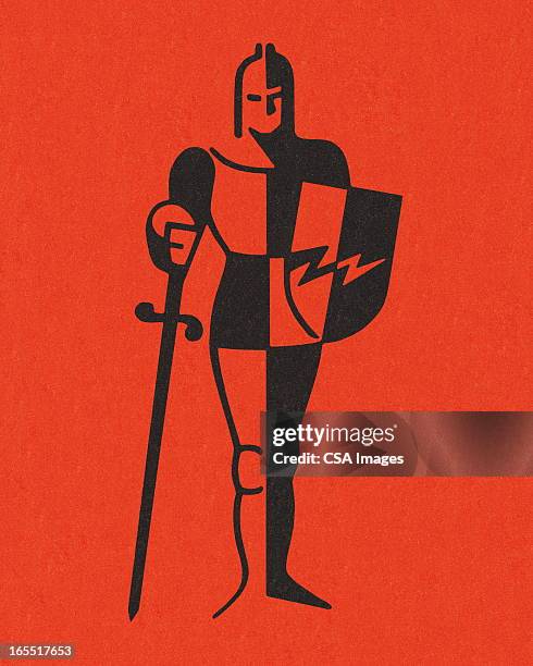 ritter in rüstung - ritter stock-grafiken, -clipart, -cartoons und -symbole