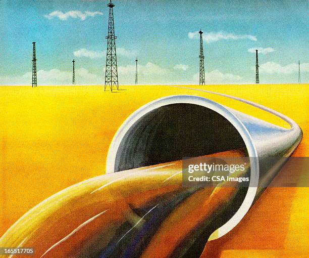 oil pipeline - drain stock illustrations