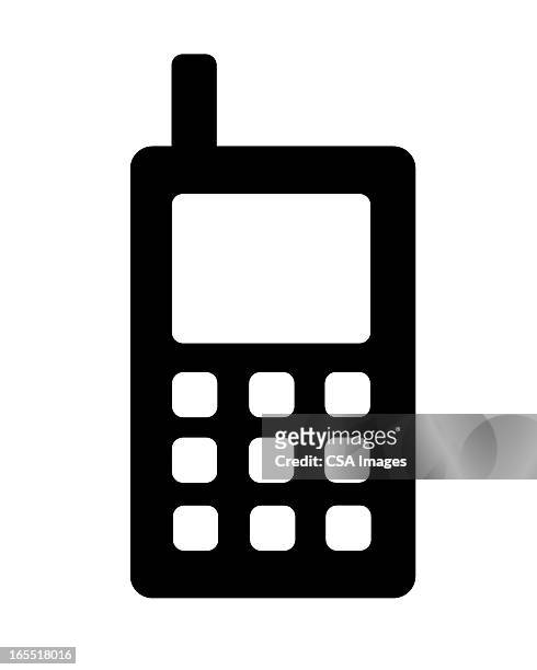 hand-held device - cell phone icon stock illustrations