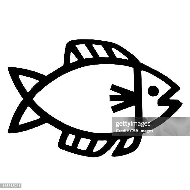 stockillustraties, clipart, cartoons en iconen met fish - vis