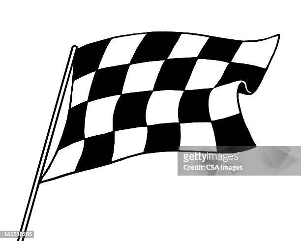checkered flag - contest stock illustrations