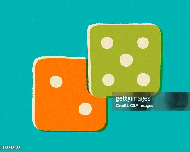 illustrazioni stock, clip art, cartoni animati e icone di tendenza di pair of dice - the lucky seven