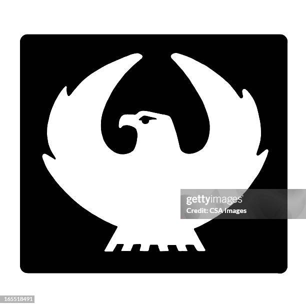 eagle - bald eagle wings stock illustrations